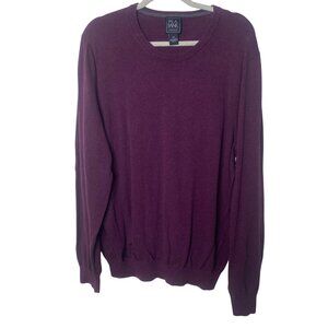 Jos. A. Bank Traveler Sweater Mens XXL Pima Cotton Soft Plum Crewneck Pullover C